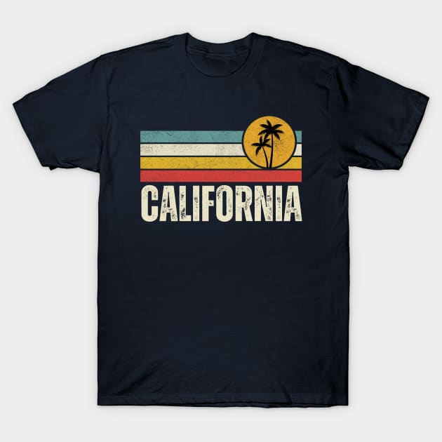 California Vintage 70s Retro Throwback Design T-Shirt by Tota Designs